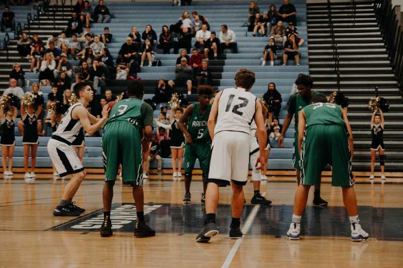 Boy about to shoot a basketball free throw