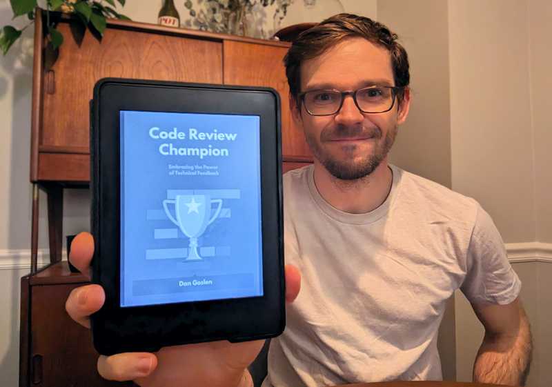 me holding code review champion